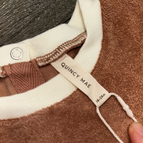 NWT Quincy Mae Terry Retro Romper Terracotta - Picture 2 of 3